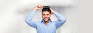 Happy Man with Laser Hair Restoration